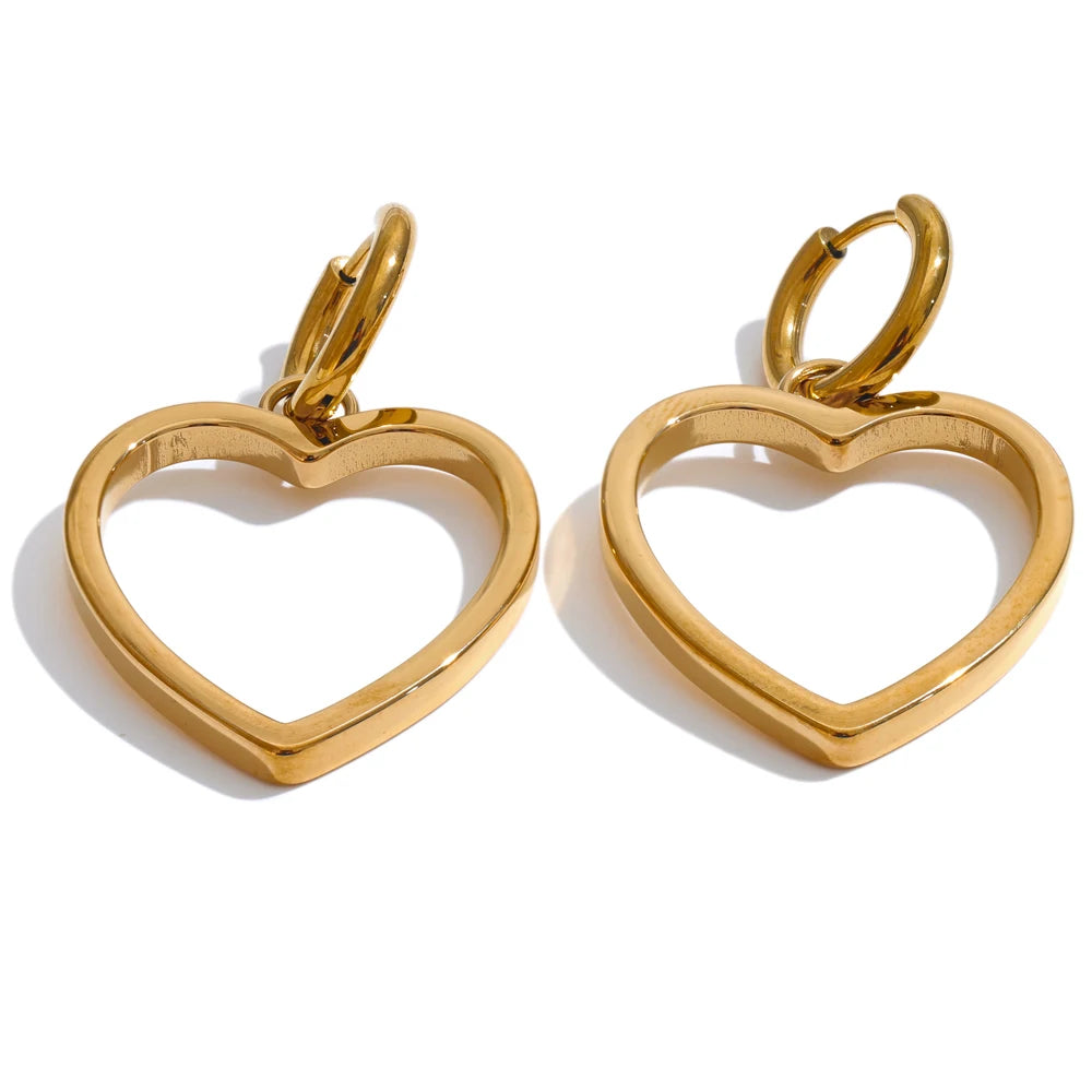 Amora Heart Hoop Earrings