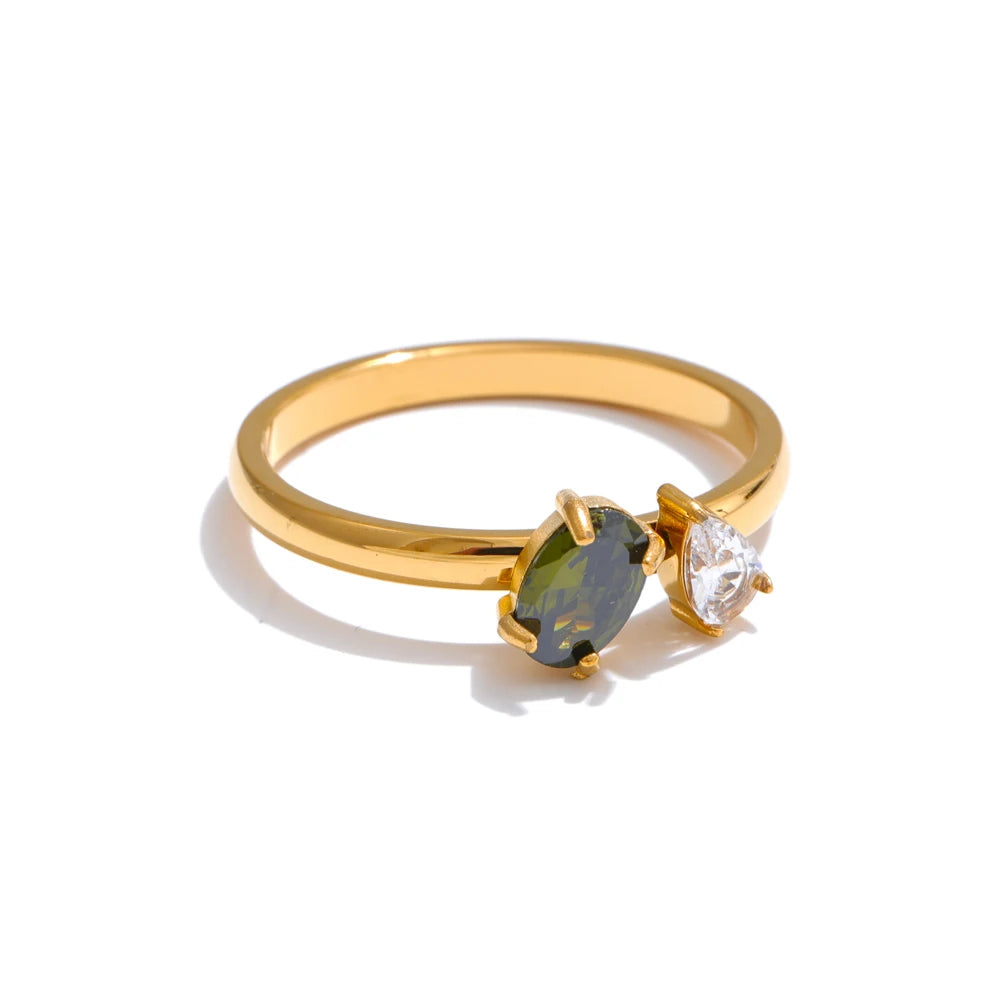 Trendy CZ Minimalist Finger Ring