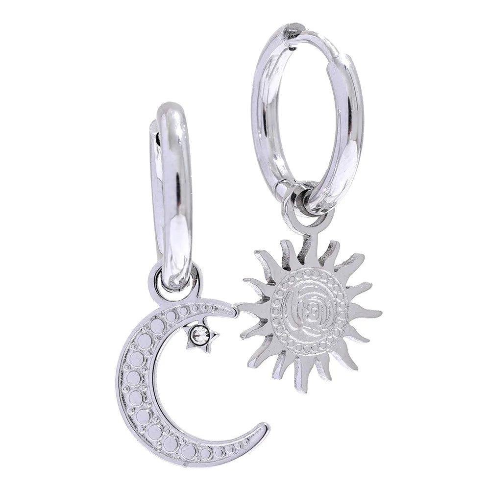 Moonlight Star Drop Hoops