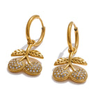 Cherry Glow Hoop Earrings