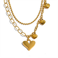 Golden Heart Layered Necklace