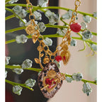 Acrylic Flower Heart Charm Necklace