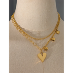 Golden Heart Layered Necklace