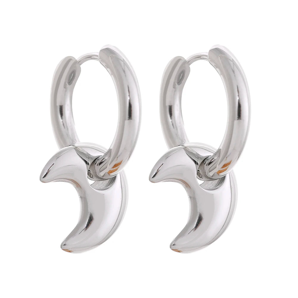 Celestial Trio Charm Hoops