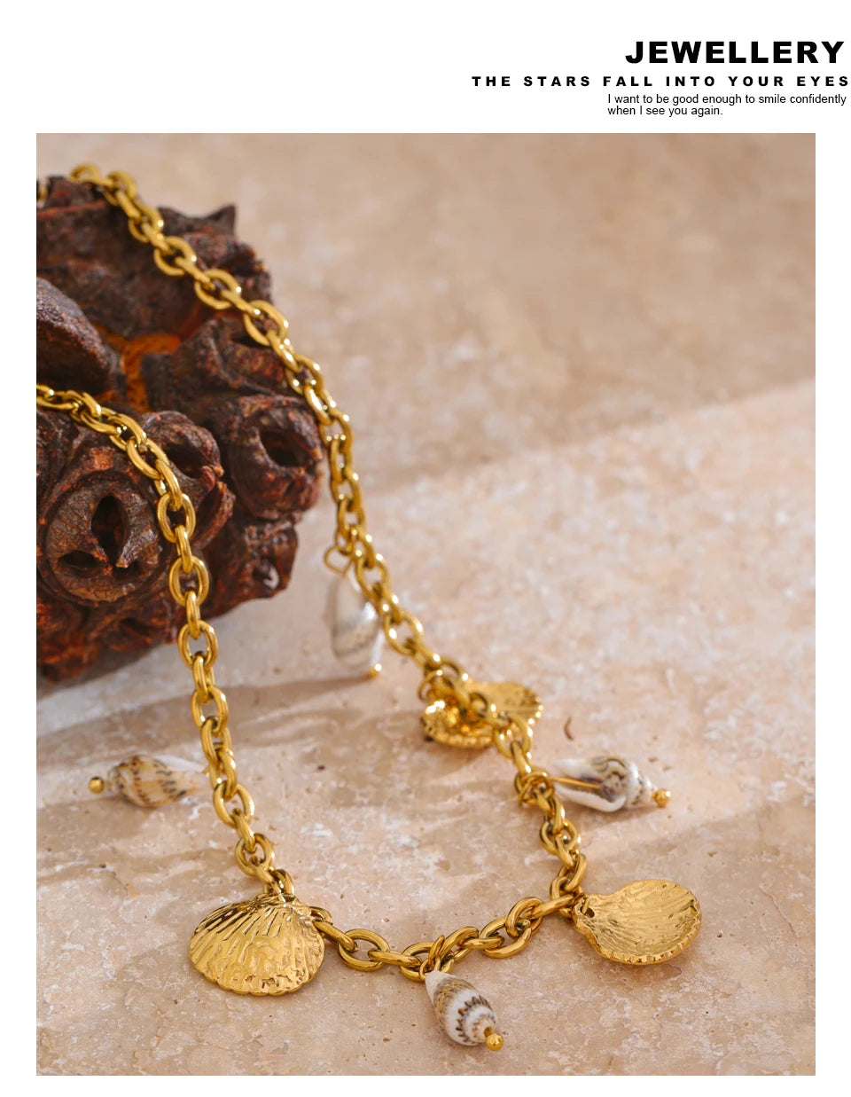 Waterproof Shell Pendant Necklace