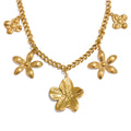 Shimmering Flower Drop Necklace