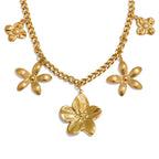 Shimmering Flower Drop Necklace