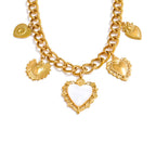Celeste Heart Cuban Charm