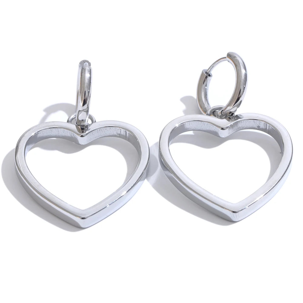 Amora Heart Hoop Earrings