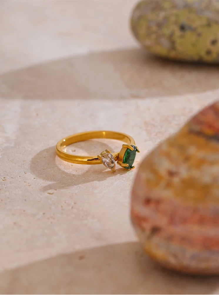 Trendy CZ Minimalist Finger Ring
