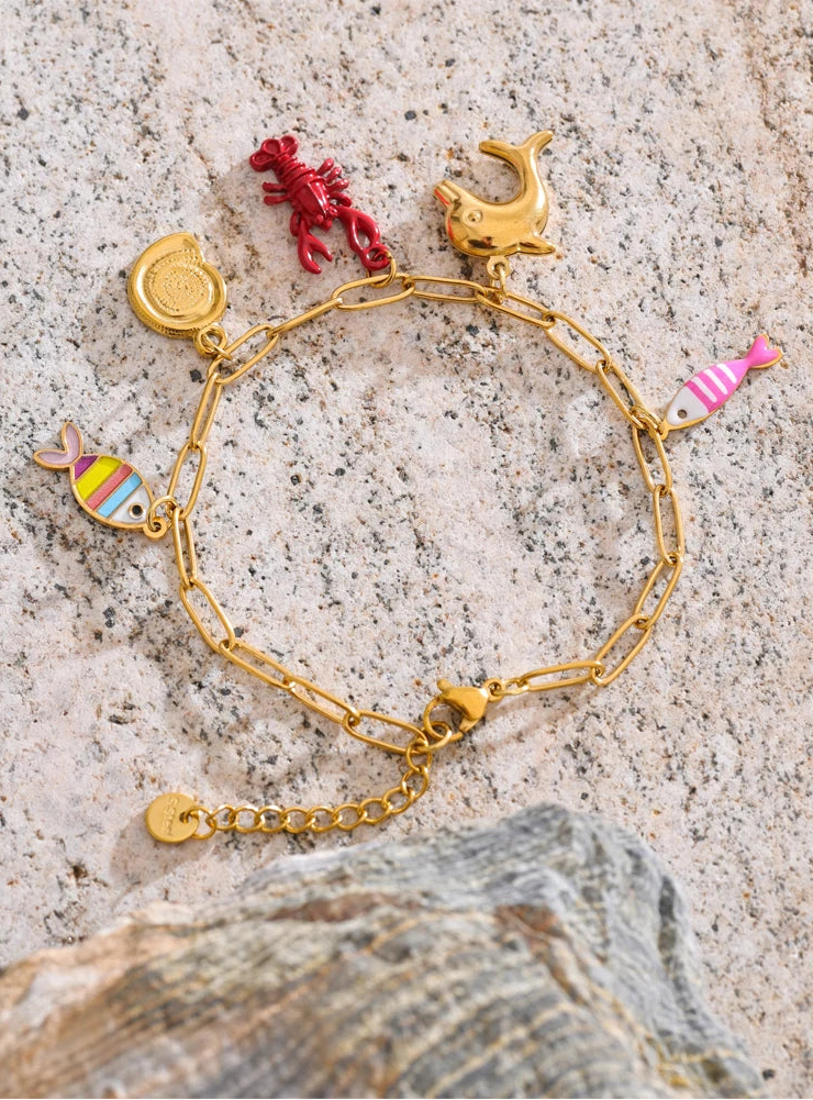 Ocean Style Charm Wrist Bangle