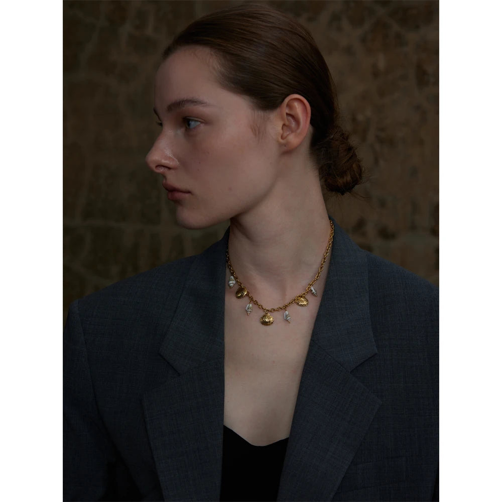 Waterproof Shell Pendant Necklace