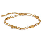 Fashion Heart Wrist Charm Bracelet