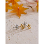 Elegant Zirconia Flower Earrings