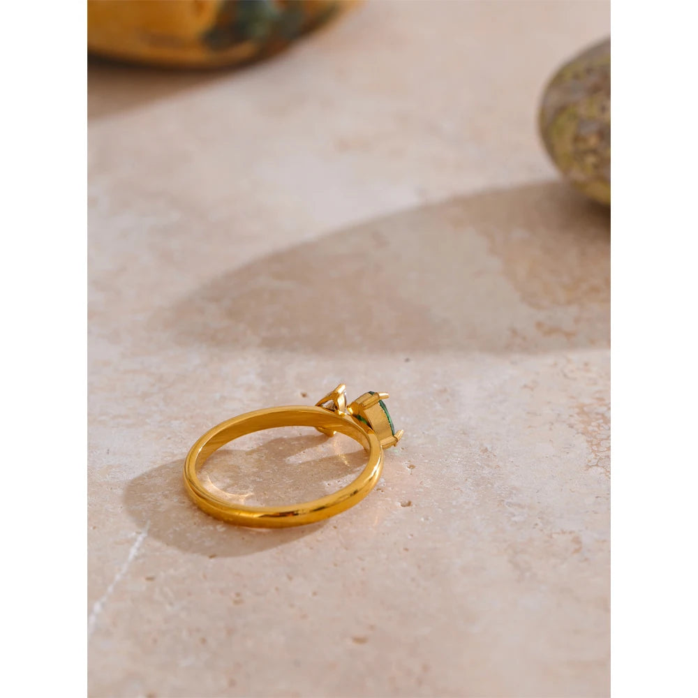 Trendy CZ Minimalist Finger Ring