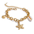 Ocean Starfish Shell Charm Necklace