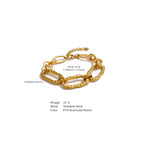 Waterproof Oval Link Gold Bracelet